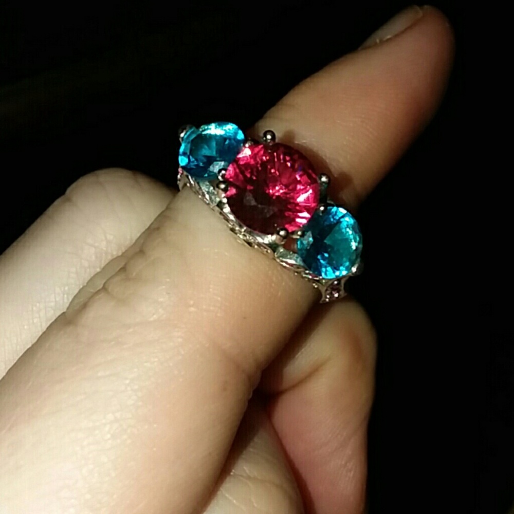 So fun and fabulous pink and blue ring